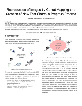 Reproduction of Images by Gamut Mapping and Creation of New Test Charts in Prepress Process