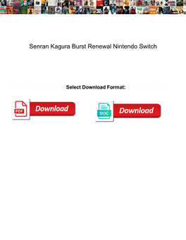 Senran Kagura Burst Renewal Nintendo Switch