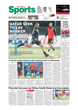 Qatar Seek to Lay Marker for World Cup 2022