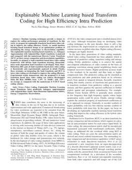 Explainable Machine Learning Based Transform Coding for High