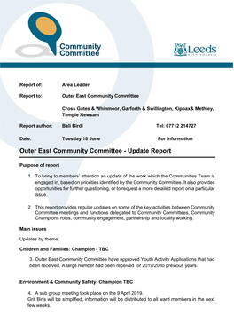 Outer East Community Committee