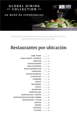 Conozca Los Restaurantes Participantes Donde Podrá Disfrutar De Grandes Beneﬁcios Y Promociones