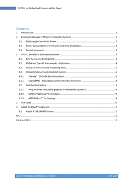 GPGPU for Embedded Systems White Paper