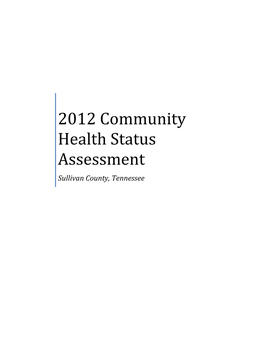 2012 Community Health Status Assessment Sullivan County, Tennessee