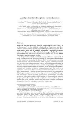 An R Package for Atmospheric Thermodynamics