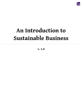 An Introduction to Sustainable Business