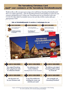 The Nuremberg Christmas Card „Spoil“ Your Customers at the Nuremberg Christkindlesmarkt