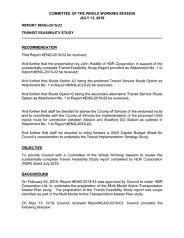 Transit Feasibility Study