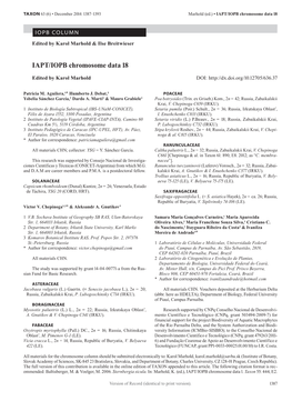 IAPT/IOPB Chromosome Data 18