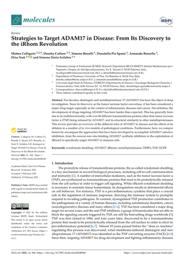 Strategies to Target ADAM17 in Disease: from Its Discovery to the Irhom Revolution