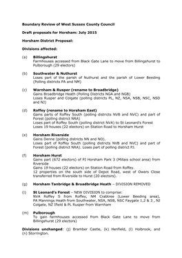 Horsham Proposal