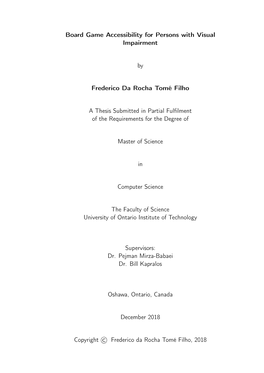 Board Game Accessibility for Persons with Visual Impairment by Frederico