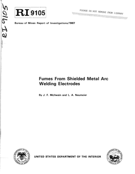 Fumes from Shielded Metal Arc Welding Electrodes