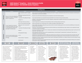 AMD Radeon™ Graphics – Quick Reference Guide AMD Radeon™ HD 6000M Series Graphics