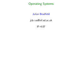 Operating Systems