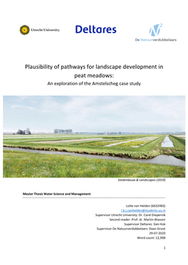 Plausibility of Pathways for Landscape Development in Peat Meadows: an Exploration of the Amstelscheg Case Study