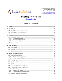 Paramagic(TM) Users Guide
