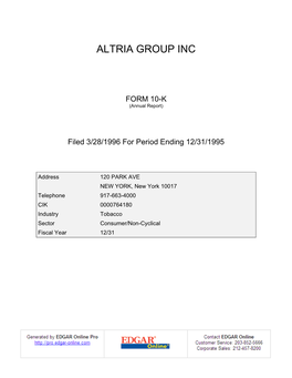 Altria Group Inc