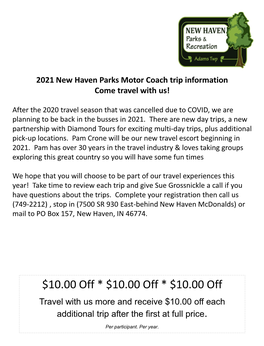 2021 Day Trip Travel Packet