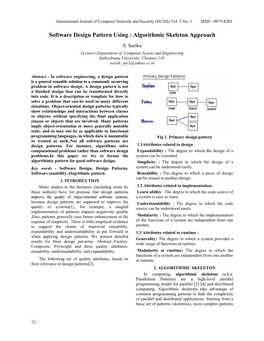 Software Design Pattern Using : Algorithmic Skeleton Approach S