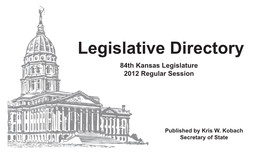 Legislative Directory 84Th Kansas Legislature 2012 Regular Session