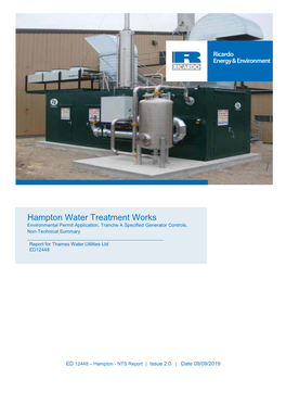 Hampton Water Treatment Works