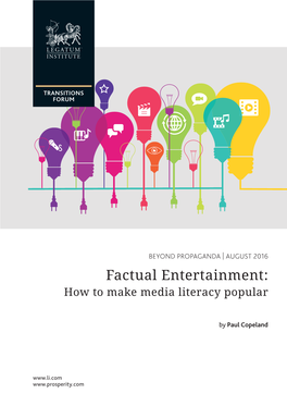 Factual Entertainment: How to Make Media Literacy Popular