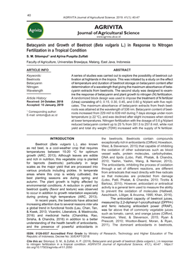 AGRIVITA Journal of Agricultural Science