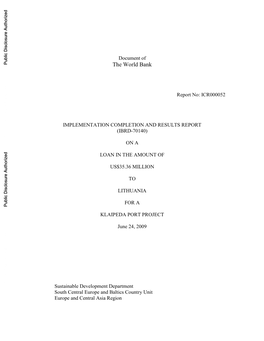 World Bank Document