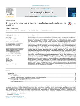 Src Protein-Tyrosine Kinase Structure, Mechanism, and Small Molecule Inhibitors