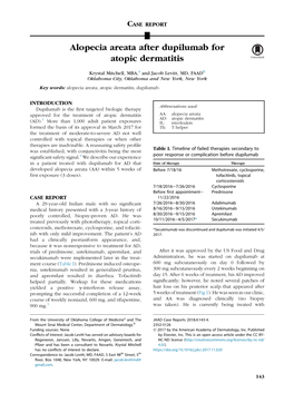 Alopecia Areata After Dupilumab for Atopic Dermatitis