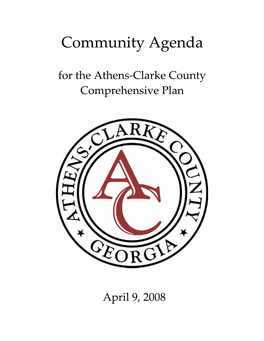 Community Agenda for the Athens-Clarke County Comprehensive Plan