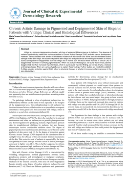 Chronic Actinic Damage in Pigmented And