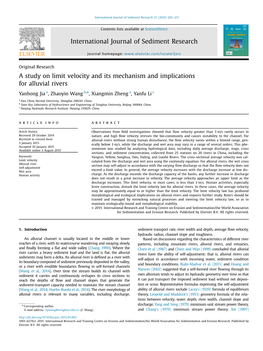 A Study on Limit Velocity and Its Mechanism and Implications for Alluvial Rivers