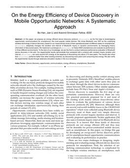 On the Energy Efficiency of Device Discovery in Mobile Opportunistic Networks: a Systematic Approach 3