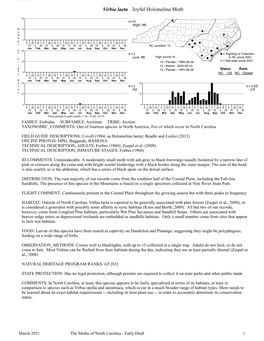 Moths of North Carolina - Early Draft 1