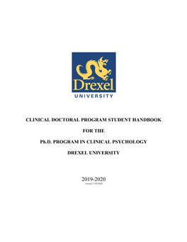 Clinical Doctoral Program Student Handbook for The