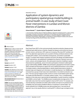 Application of System Dynamics and Participatory Spatial Group Model