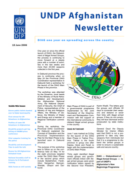 UNDP Afghanistan Newsletter