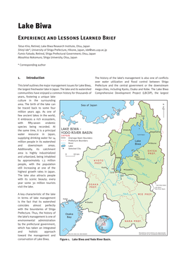 Lake Biwa Experience and Lessons Learned Brief