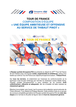 Tour De France Composition D'équipe « Une