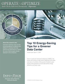 Top 10 Energy-Saving Tips for a Greener Data Center