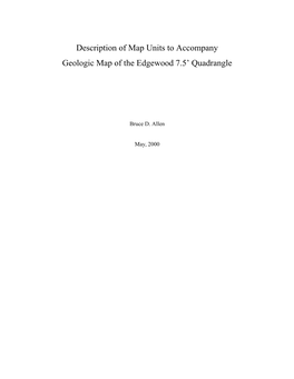 Geology of Edgewood Quadrangle, Torrance and Santa Fe Counties