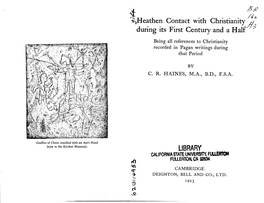 Heathen Contact with Christianity