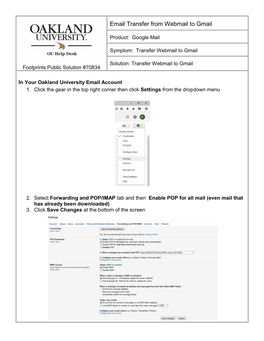 Email Transfer from Webmail to Gmail