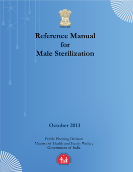 Reference Manual for Male Sterilization