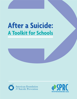 After a Suicide: a Toolkit for Schools