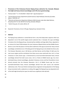 Provenance of the Cretaceous–Eocene Rajang Group Submarine Fan, Sarawak, Malaysia from Light and Heavy Mineral Assemblages