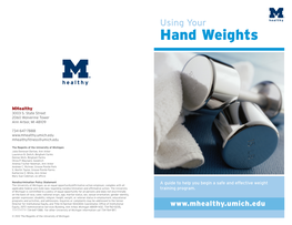 Using Your Hand Weights