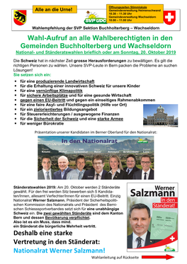 SVP Sektion Buchholterberg – Wachseldorn